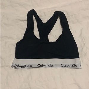 black calvin klein bra